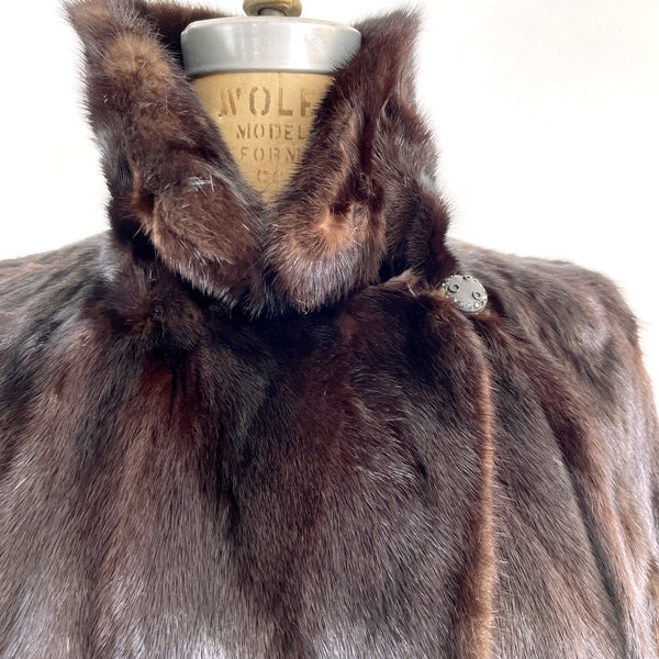 Vintage dark brown mink jacket by Gartenhouse - size small-medium - NextStage Vintage