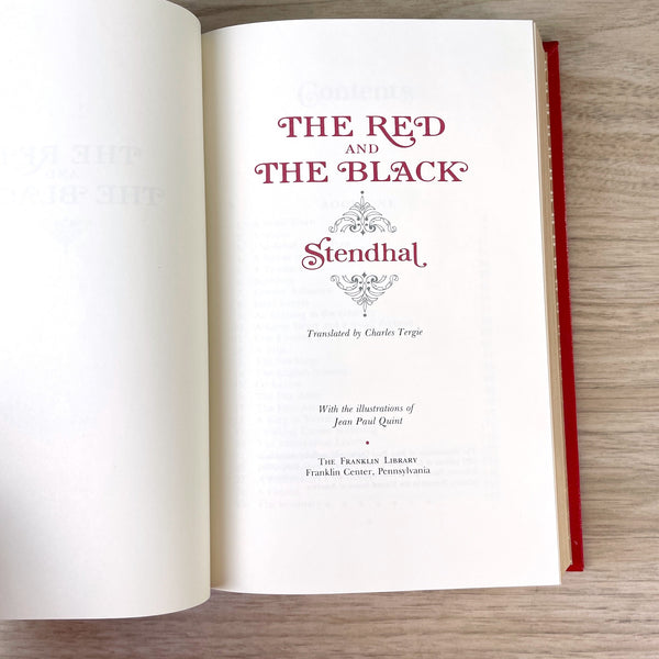 The Red and the Black - Stendhal - Franklin Library - 1981 - NextStage Vintage