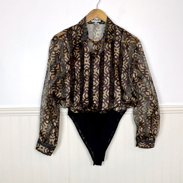 A'nue Ligne bodysuit with overshirt - size small - Y2K vintage - NextStage Vintage