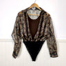 A'nue Ligne bodysuit with overshirt - size small - Y2K vintage - NextStage Vintage