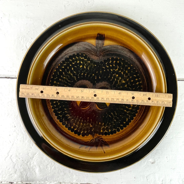 Arabia of Finland brown Fructus chop plate - 13" diameter - 1960s vintage - NextStage Vintage
