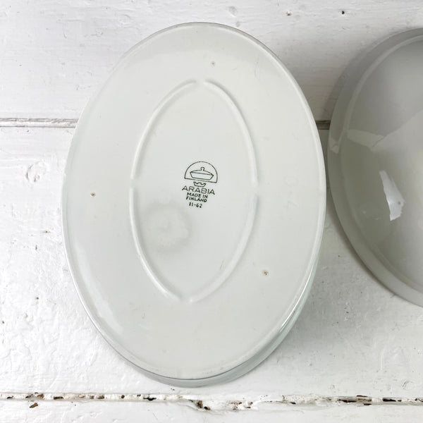 Arabia of Finland Teema casserole with carrier - 1960s vintage - NextStage Vintage