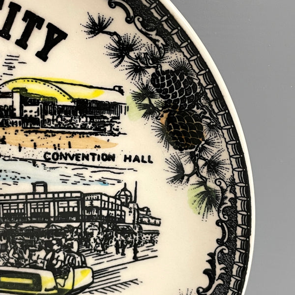 Atlantic City Souvenir plate - New Jersey resort landmarks - 1960s vintage - NextStage Vintage