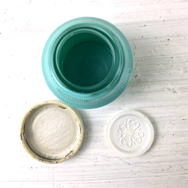 Avon rich moisture cream turquoise blue jar - vintage packaging - NextStage Vintage
