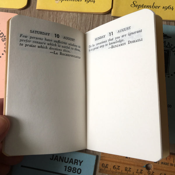 Pocket size savings bank calendar books - 14 vintage 1950s-1980s journals - NextStage Vintage