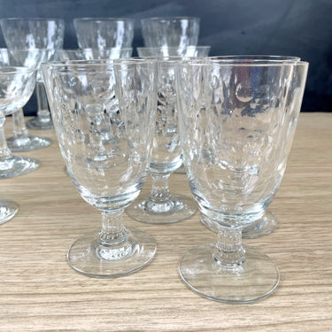 Elegant glass stemware collection - 26 pieces - vintage barware - NextStage Vintage