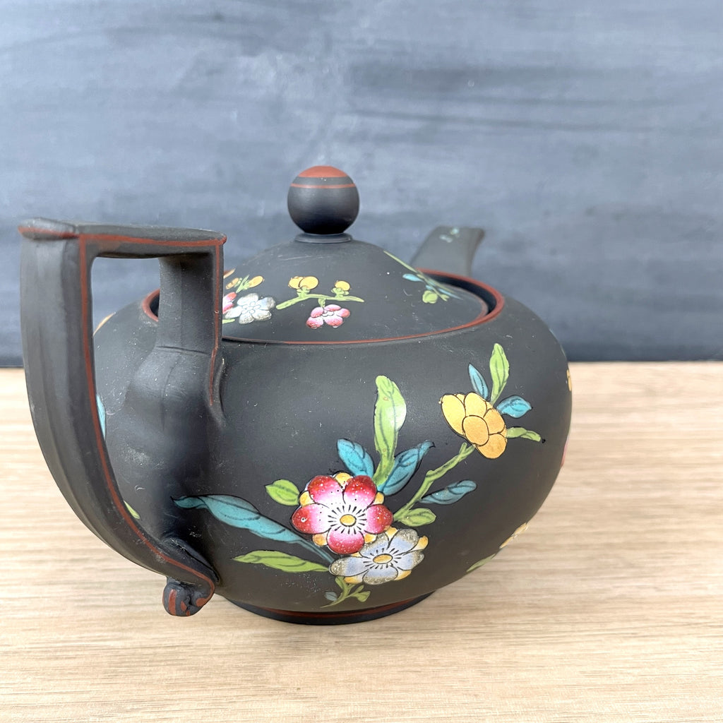 Antique Wedgwood Black Basalt Teapot 