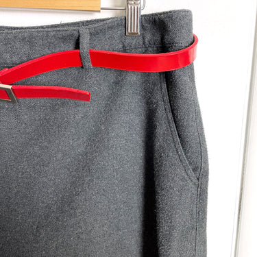L.L. Bean gray flannel classic fit straight skirt - size 16 reg - NextStage Vintage