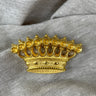 Ben-Amun gold crown brooch - vintage 1980s fine costume jewelry - NextStage Vintage