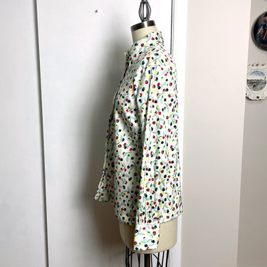 1970s vintage berry print button down shirt - size large - NextStage Vintage
