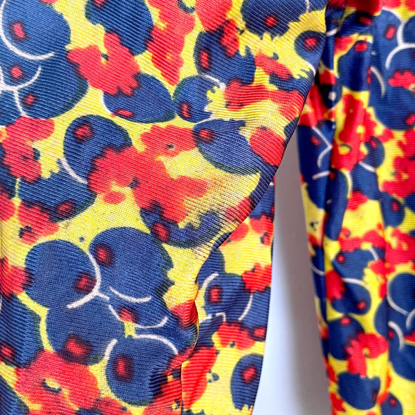 1970s blueberry and flower print shirt - size small - NextStage Vintage