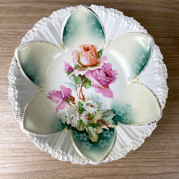 R.S. Prussia roses and daisies berry bowl set of 5 - antique serving pieces - NextStage Vintage