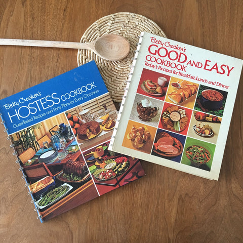 1970s Betty Crocker twofer - Good and Easy Cookbook and Hostess Cookbook - NextStage Vintage