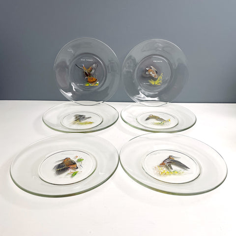 Ned Smith glass bird plates - set of 6 - NextStage Vintage