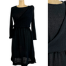 1980s knit dress with asymmetrical bodice wrap - size small