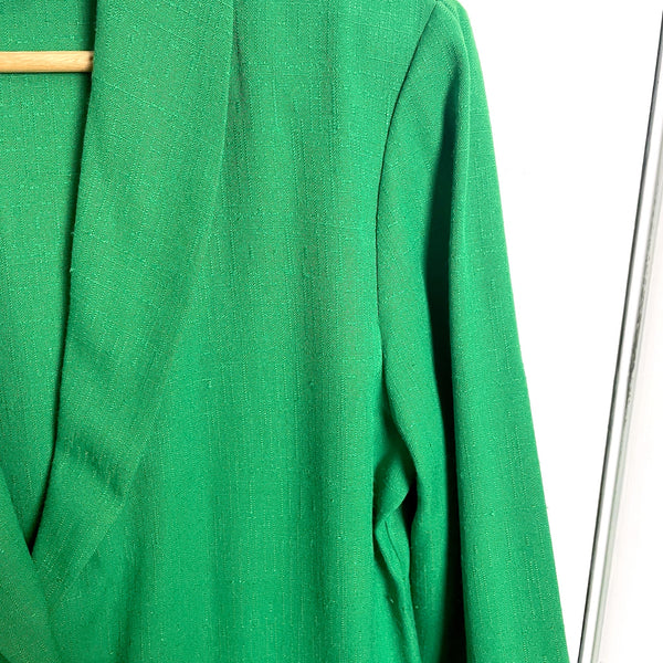 Oversized emerald green blazer with shawl collar - size 12P - NextStage Vintage