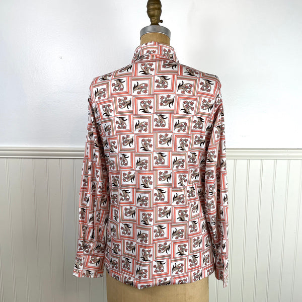 1970s graphic floral print shirt - size large - NextStage Vintage