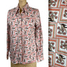 1970s graphic floral print shirt - size large - NextStage Vintage