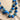 Peacock blue and sapphire 2 strand necklace - 1960s vintage - NextStage Vintage