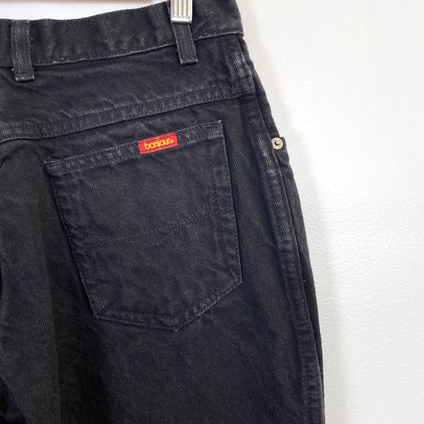 1980s vintage Bonjour high waisted black jeans - size 13/14 - NextStage Vintage