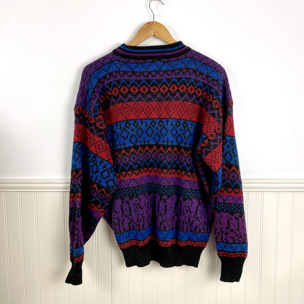 1980s Botany 500 Fair Isle knit sweater - mens size large - oversized pullover - NextStage Vintage