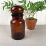 Brown apothecary style storage jar - made in Belgium - 1970s vintage - NextStage Vintage