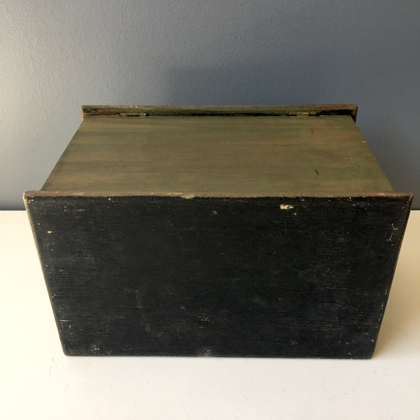 Bowl of fruit painted box - vintage handmade storage - NextStage Vintage