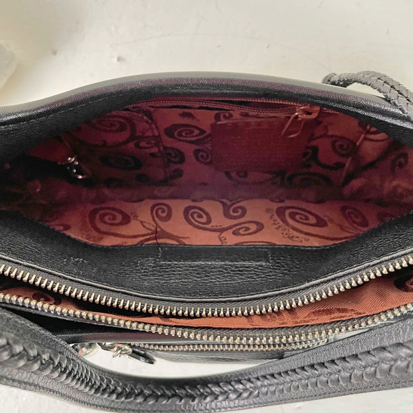 Brighton Samantha handbag - black leather - gently used - NextStage Vintage