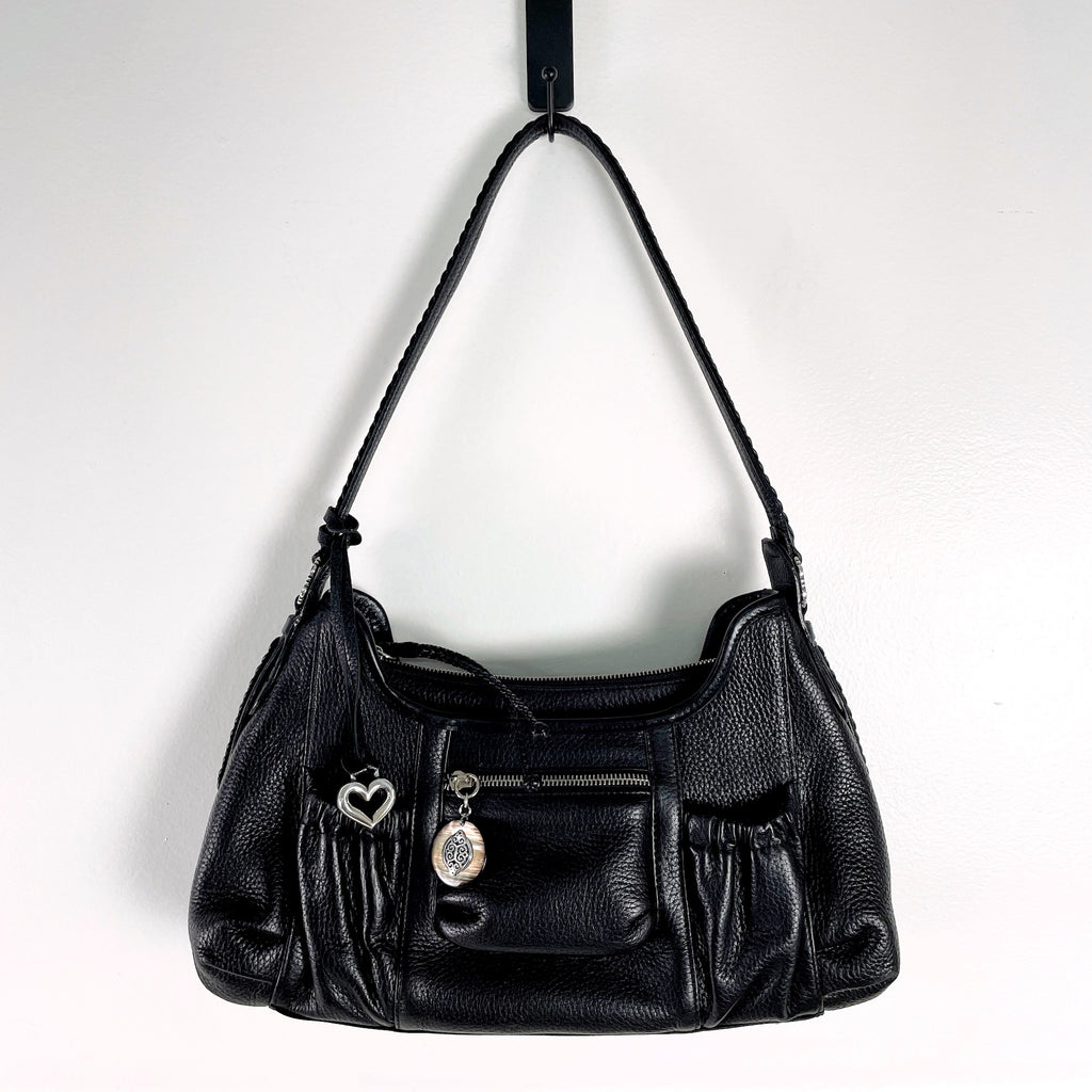 Brighton Samantha handbag - black leather - gently used