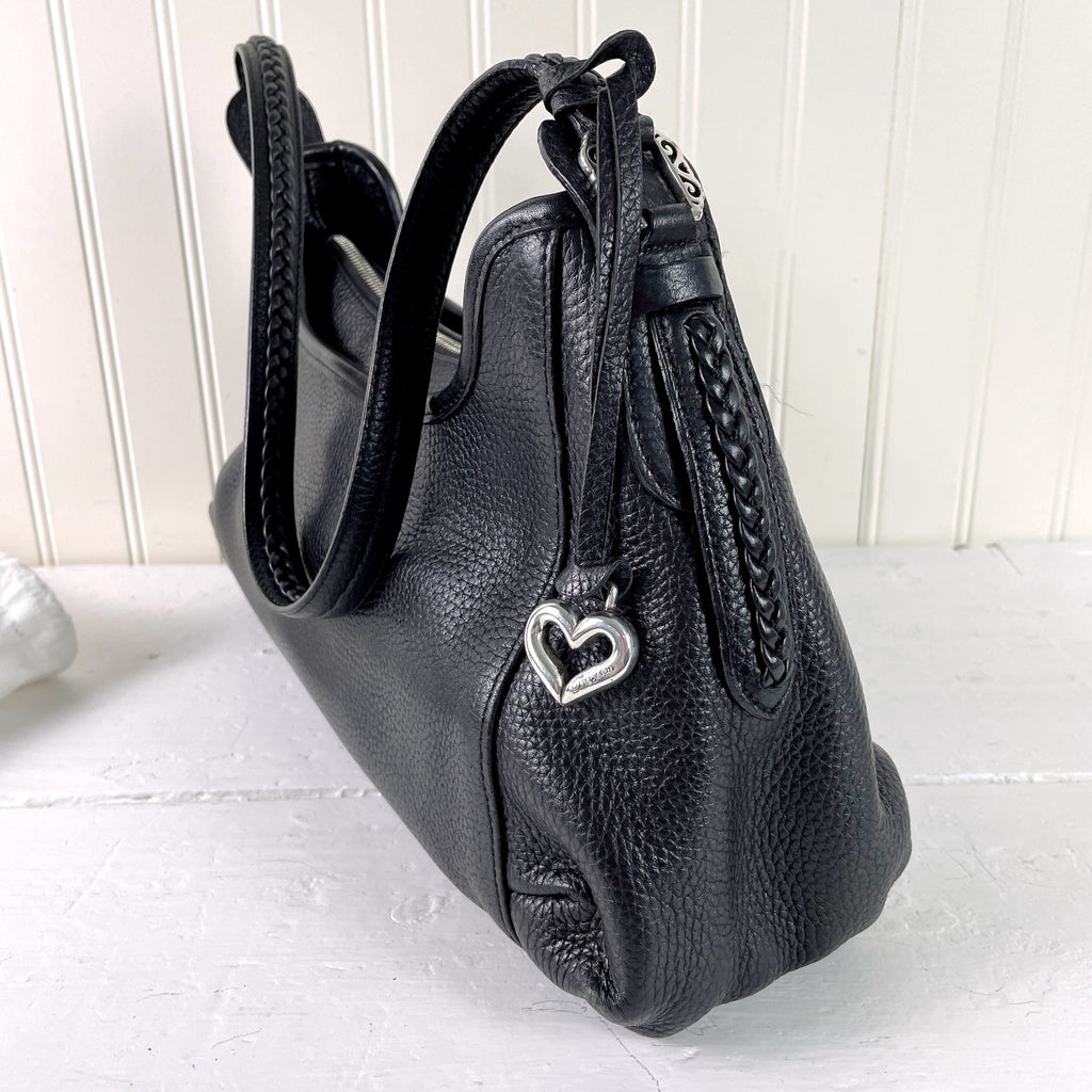 Brighton Samantha handbag - black leather - gently used