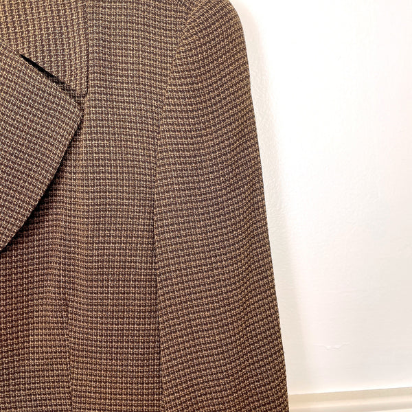1980s Dana Buchman brown checked jacket - size medium - NextStage Vintage
