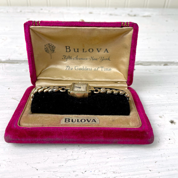 Bulova ladies watch with presentation case - expansion band - vintage - NextStage Vintage