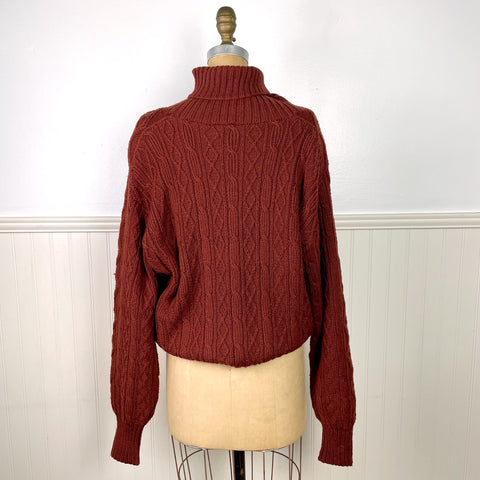 1980s Calvin Klein oversized cable knit wool sweater - size medium - NextStage Vintage