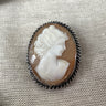 Sterling and shell cameo - 1940s vintage - NextStage Vintage