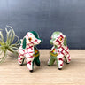 Patchwork dogs salt and pepper - Parry Sound souvenir - 1950s vintage - NextStage Vintage