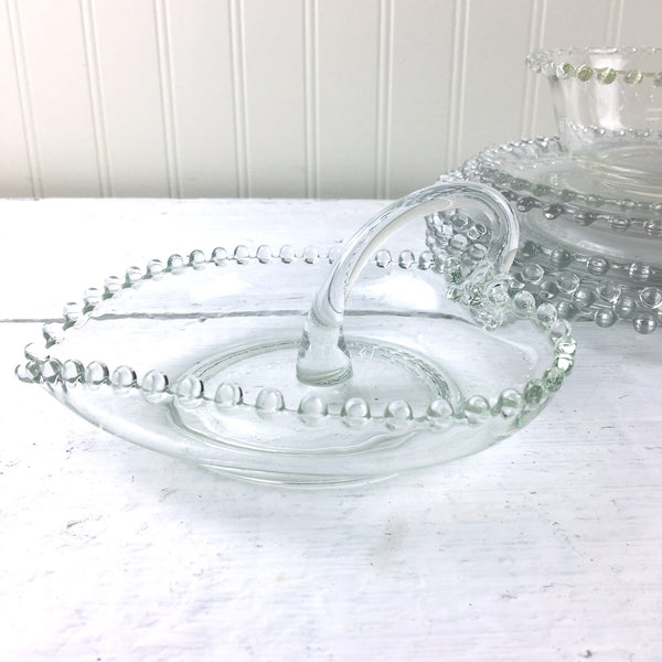 Imperial Candlewick beaded edge glass plates and serving pieces - 8 pieces - NextStage Vintage