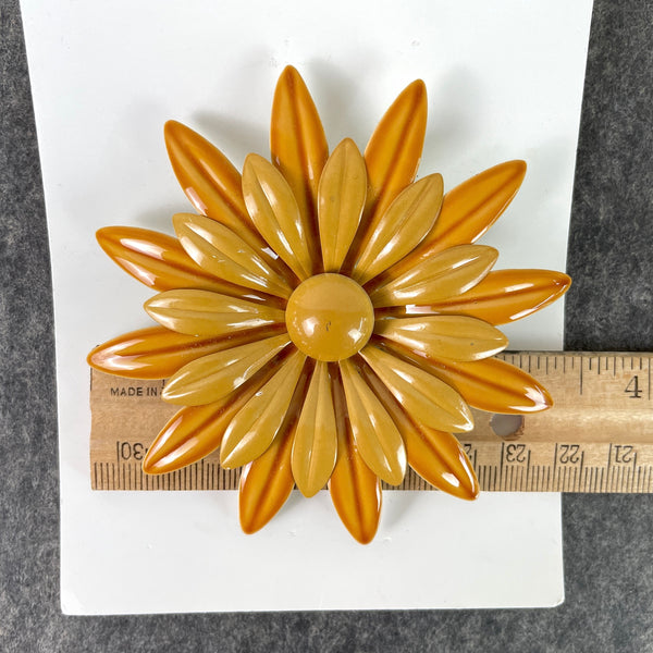 Enamel flower brooch - 1960s S.S. Kresge dime store pin - NextStage Vintage
