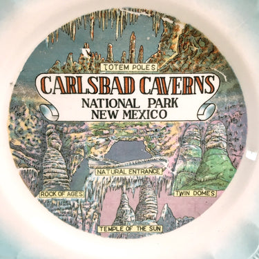 Carlsbad Caverns souvenir plate - vintage New Mexico road trip souvenir - NextStage Vintage