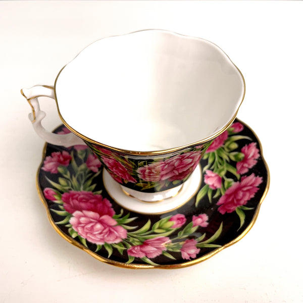 Royal Albert Bouquet Series carnation teacup and saucer - vintage china - NextStage Vintage