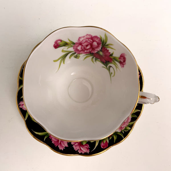 Royal Albert Bouquet Series carnation teacup and saucer - vintage china - NextStage Vintage