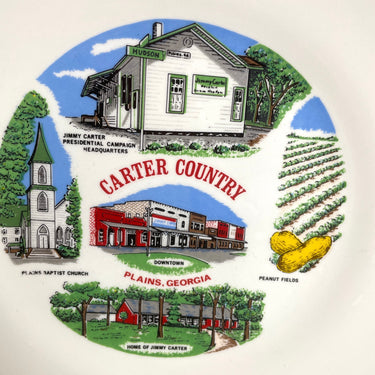 Carter Country - Plains, Georgia - political souvenir plate - 1970s vintage - NextStage Vintage