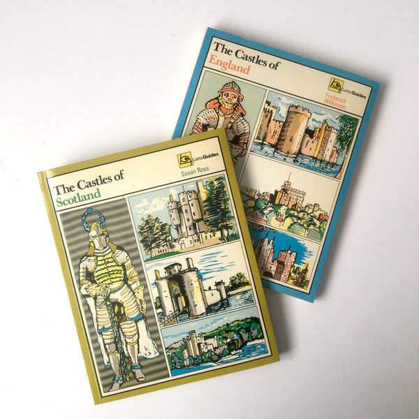The Castles of England and The Castles of Scotland - 1973 Letts Guides pair - NextStage Vintage