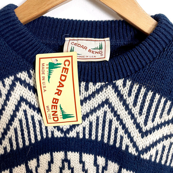 90s wool blend nordic pullover sweater - NWT - size large - NextStage Vintage
