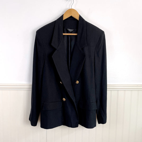 Chad Stevens black double breasted blazer - 1980s vintage - size medium - NextStage Vintage