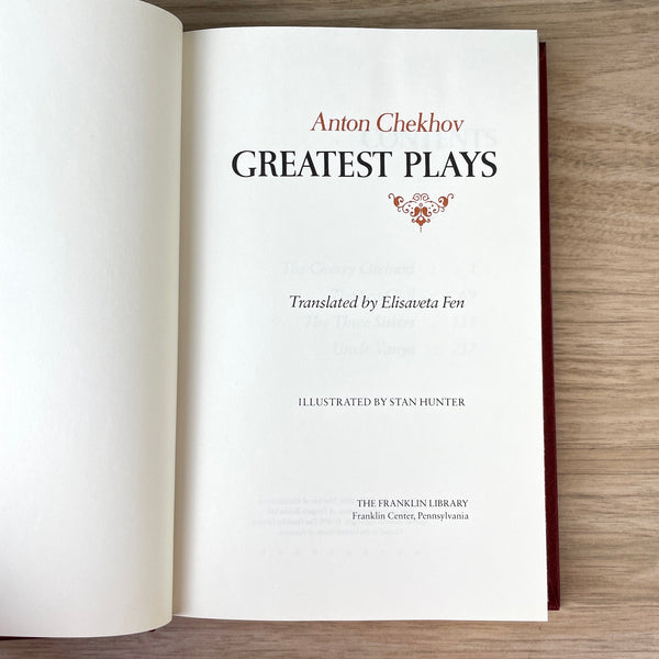 Greatest Plays of Anton Chekov - Franklin Library - 1979 - NextStage Vintage