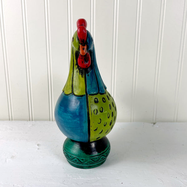 Norleans rooster figurine - 1960s painted bisque decor - NextStage Vintage