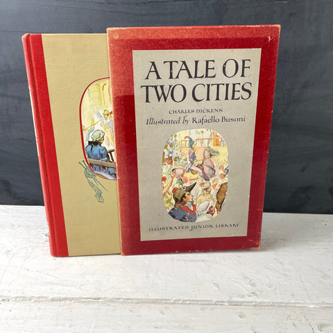 A Tale of Two Cities by Charles Dickens - Illustrated Junior Library - 1948 hardcover with slipcase - NextStage Vintage