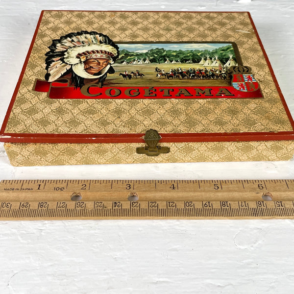 Cogétama coronas wooden cigar box - made in Belgium - vintage tobacciana - NextStage Vintage