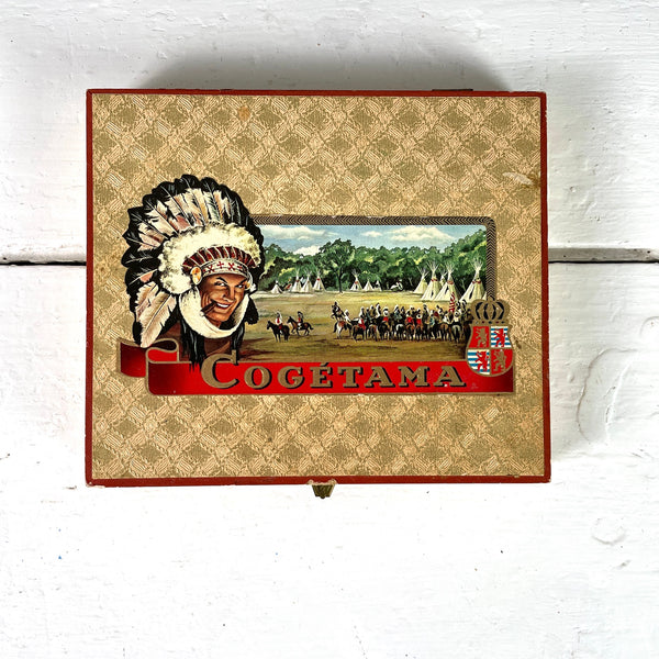 Cogétama coronas wooden cigar box - made in Belgium - vintage tobacciana - NextStage Vintage