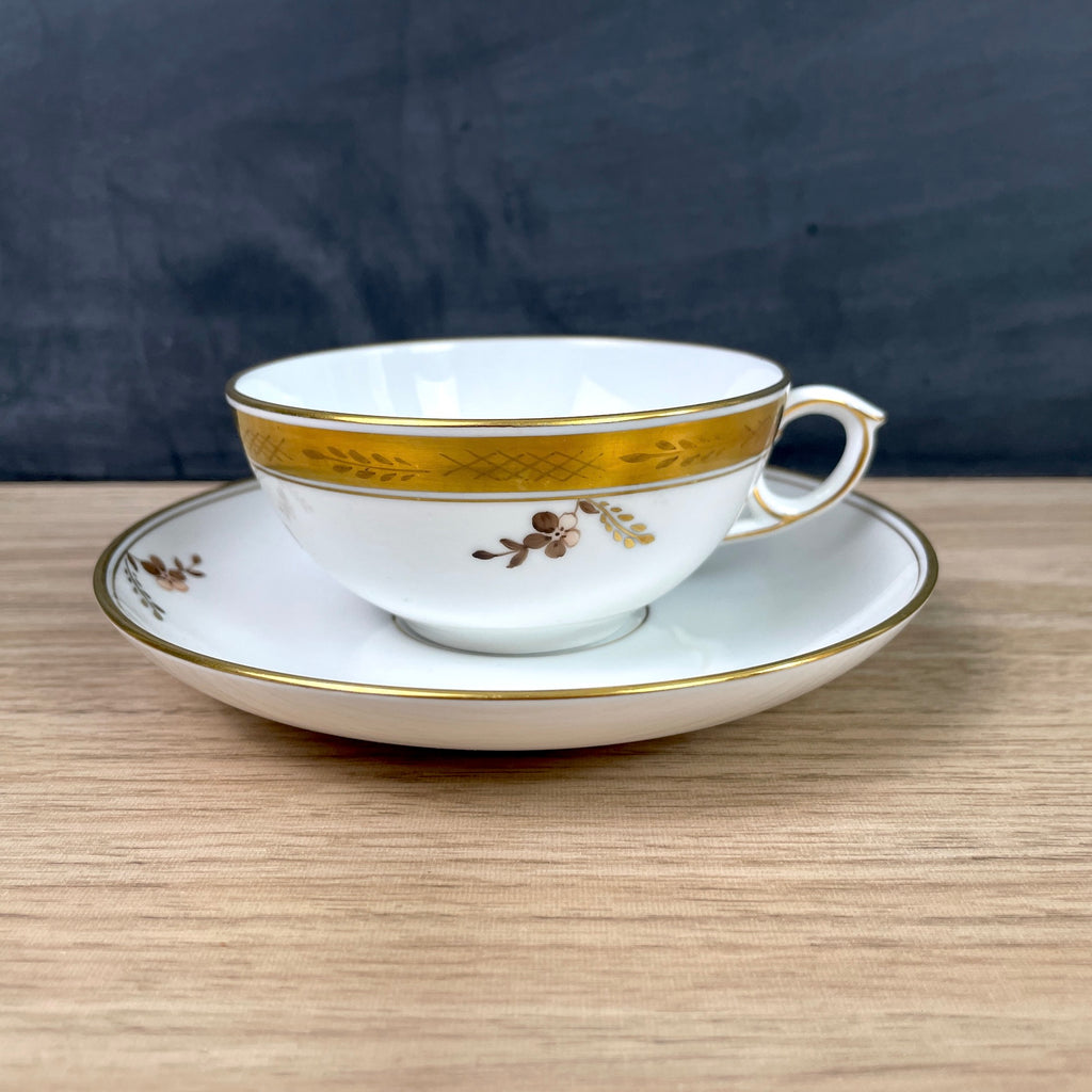 Royal Copenhagen Golden Basket teacup and saucer - NextStage Vintage
